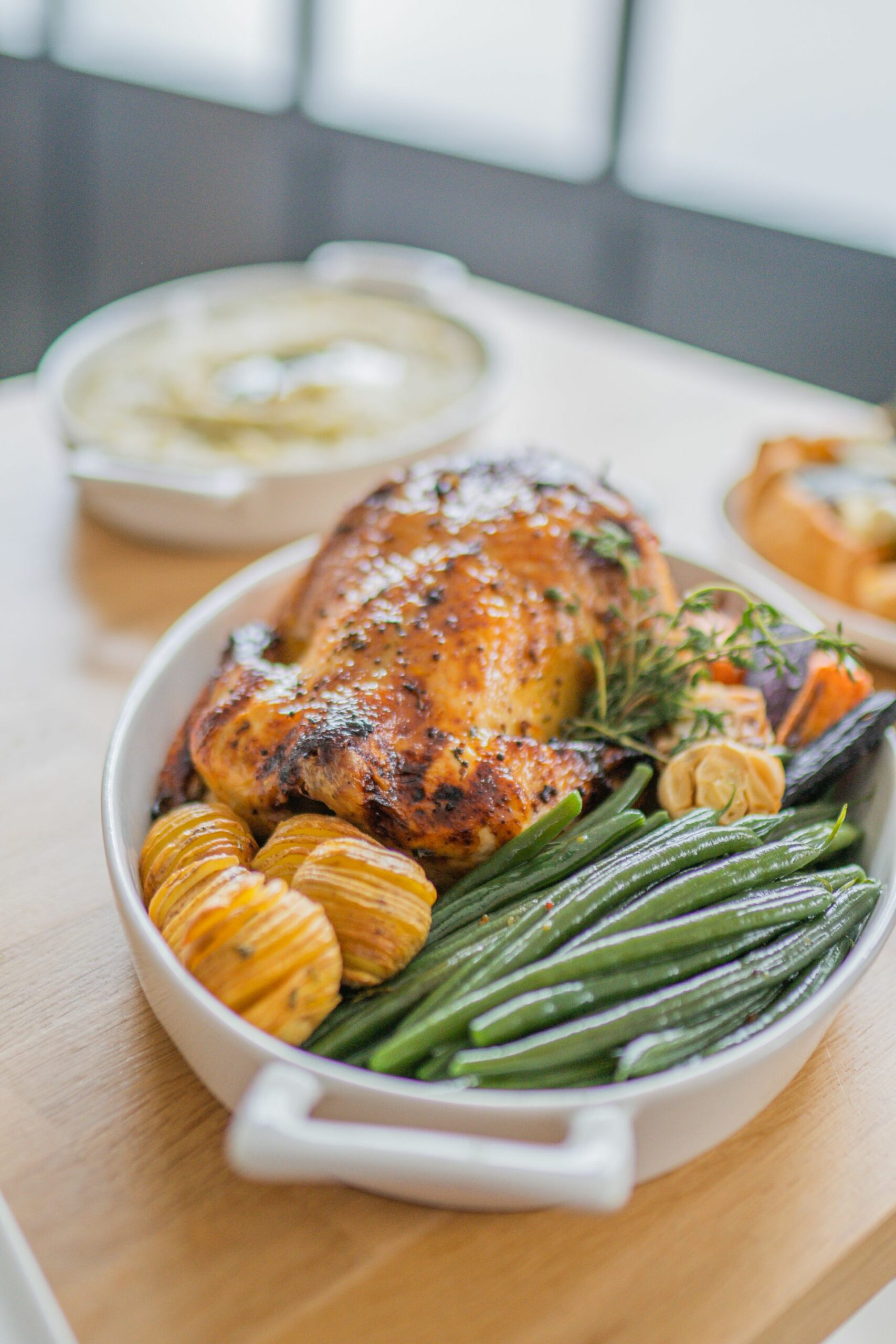 Poulet r&ocirc;ti aux herbes